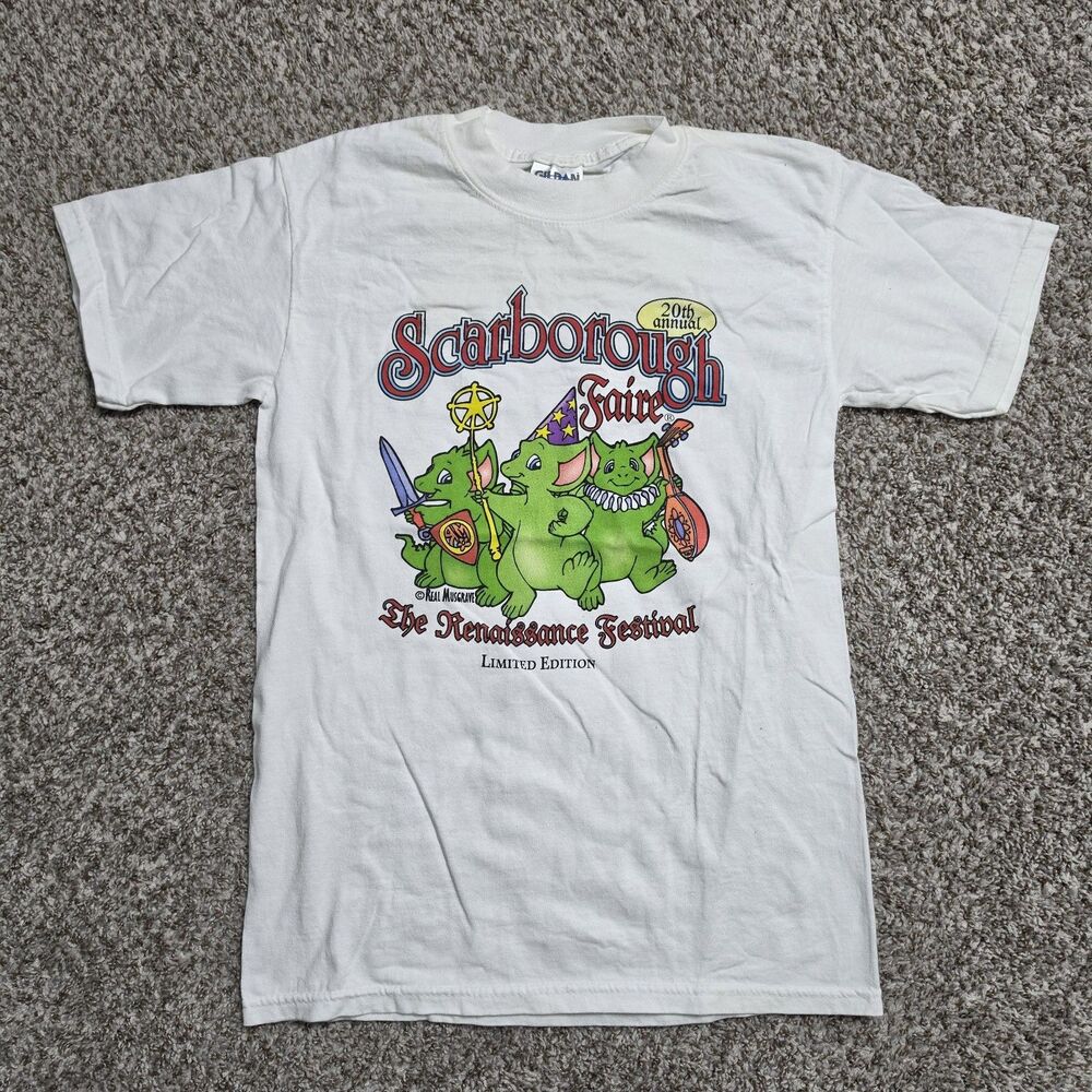 Vintage 2000 Scarborough Renaissance Festival 20th Annual Shirt S Small Faire